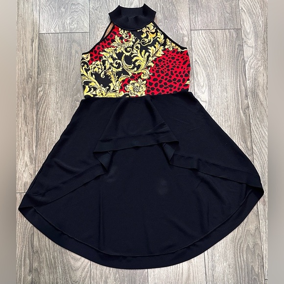 🌟 🌟NY & Co 7th Ave High-Low Halter Tunic Blouse - Yellow, Red, Black🌟🌟 - Picture 13 of 15